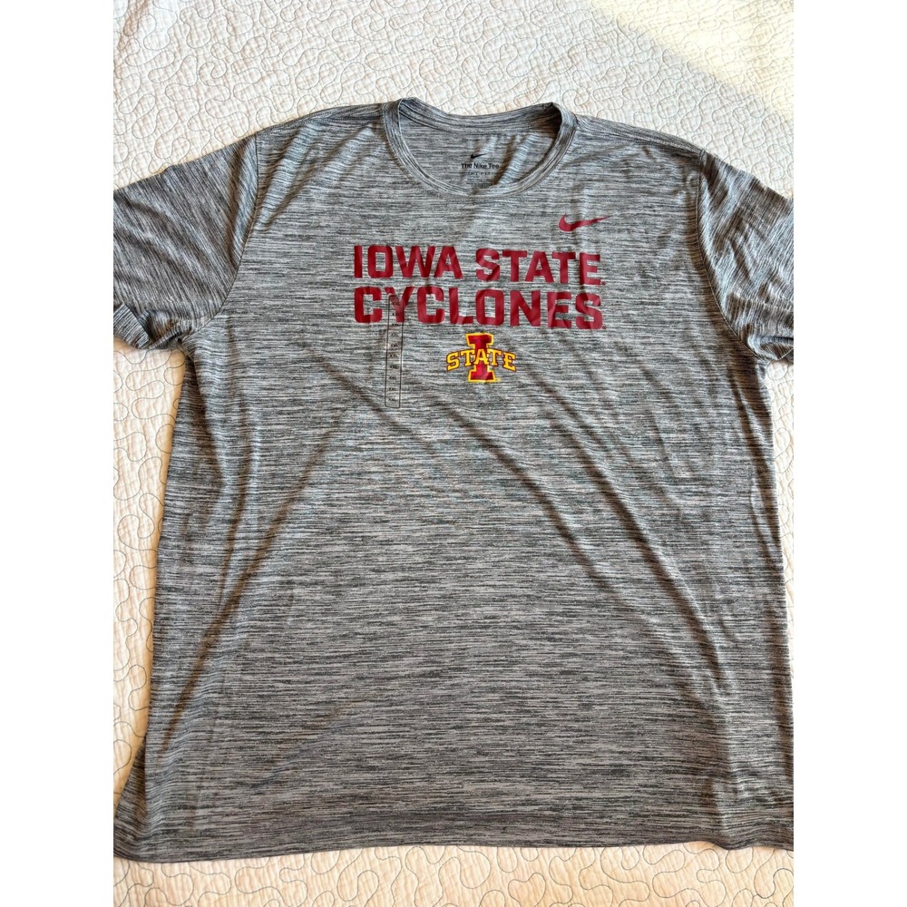 Nike Iowa State Cyclones‎ Dri-FIT Shirt Mens XXL Grey Heathered Shirt NWOT